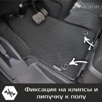 Автомобильные коврики EVA на Peugeot Traveller 8 мест, не Long (2016-2024) 