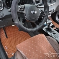 Коврики текстильные на Kia Sorento III Prime 3 ряда (2014-2020)
