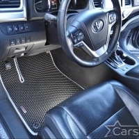 Коврики текстильные на Toyota Highlander III 3 ряда (2013-2019)