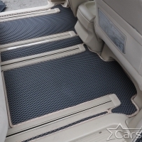 Коврики текстильные на Toyota Vellfire I пр.руль (2008-2014) 2 ряд - 3 места