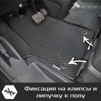 Коврики текстильные на Peugeot Traveller 8 мест, Long (2016-2024) 