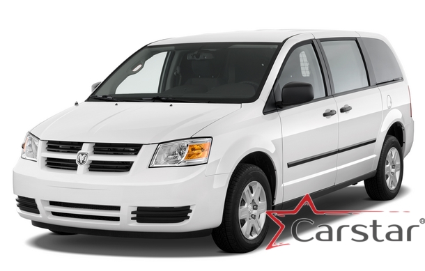 Двухслойные коврики EVA для Dodge Grand Caravan V (2007-2020) 2 ряд: кресла 1+1 не убираются в пол