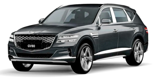 Двухслойные коврики EVA для Genesis GV80 (2020->)